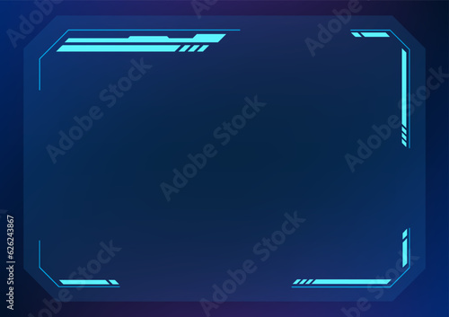 Technology screen that combines interesting geometric elements It is a screen that is suitable for technology work. Modern vector illustration. dark blue tone