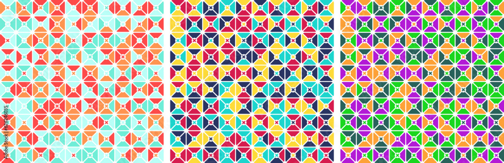 Abstract geometric Bauhaus pattern design. Vector circle, triangle and square lines color art design. Colorful Bauhaus background pattern. Abstract geometric Bauhaus pattern design. Vector circle, triangle and square lines color art design. Colorful Bauhaus background pattern.