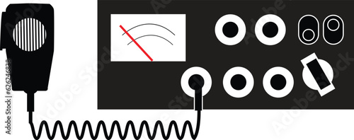 CB Radios For Truckers.  Walkie-talkie sign. Car radio symbol. flat style.