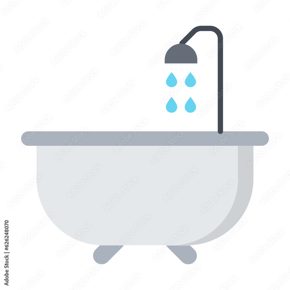 Bathtub Flat Icon Bathtub Flat Icon