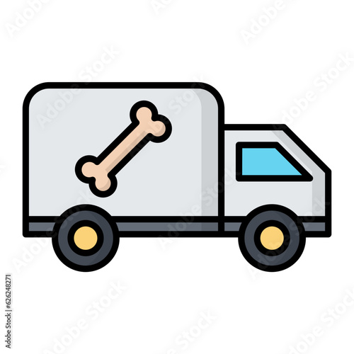 Pet Van Line Color Icon