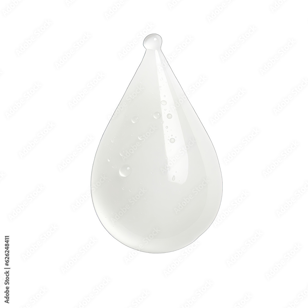 A water droplet on a pristine white background A water droplet on a pristine white background