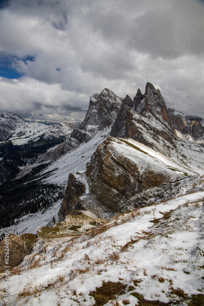 snow covered mountains, Dolomites