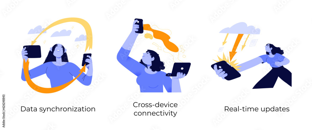 Business Concept illustrations. Scenes with men and women taking part in business activities. Vector illustration Business Concept illustrations. Scenes with men and women taking part in business activities. Vector illustration