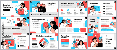 Presentation and slide layout background. Design template with business people. Use for business annual report, flyer, marketing, leaflet, advertising, brochure, modern style. Vector