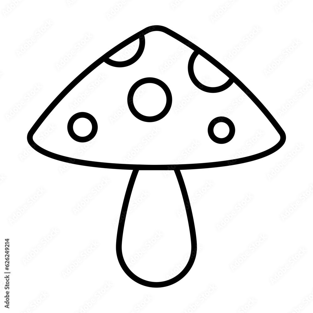 Mushroom Line Icon Mushroom Line Icon