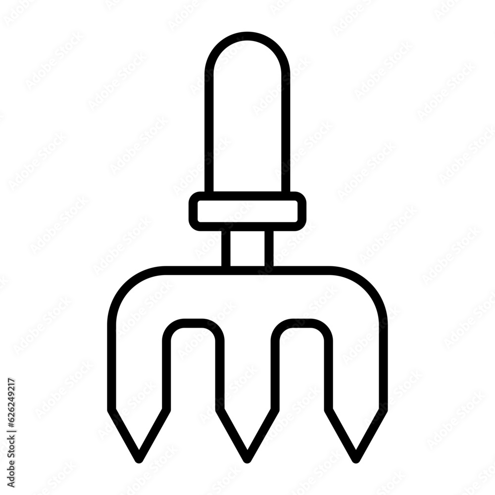 Obraz premium Rake Line Icon