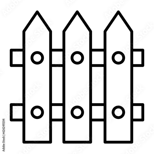 Farm Fence Line Icon