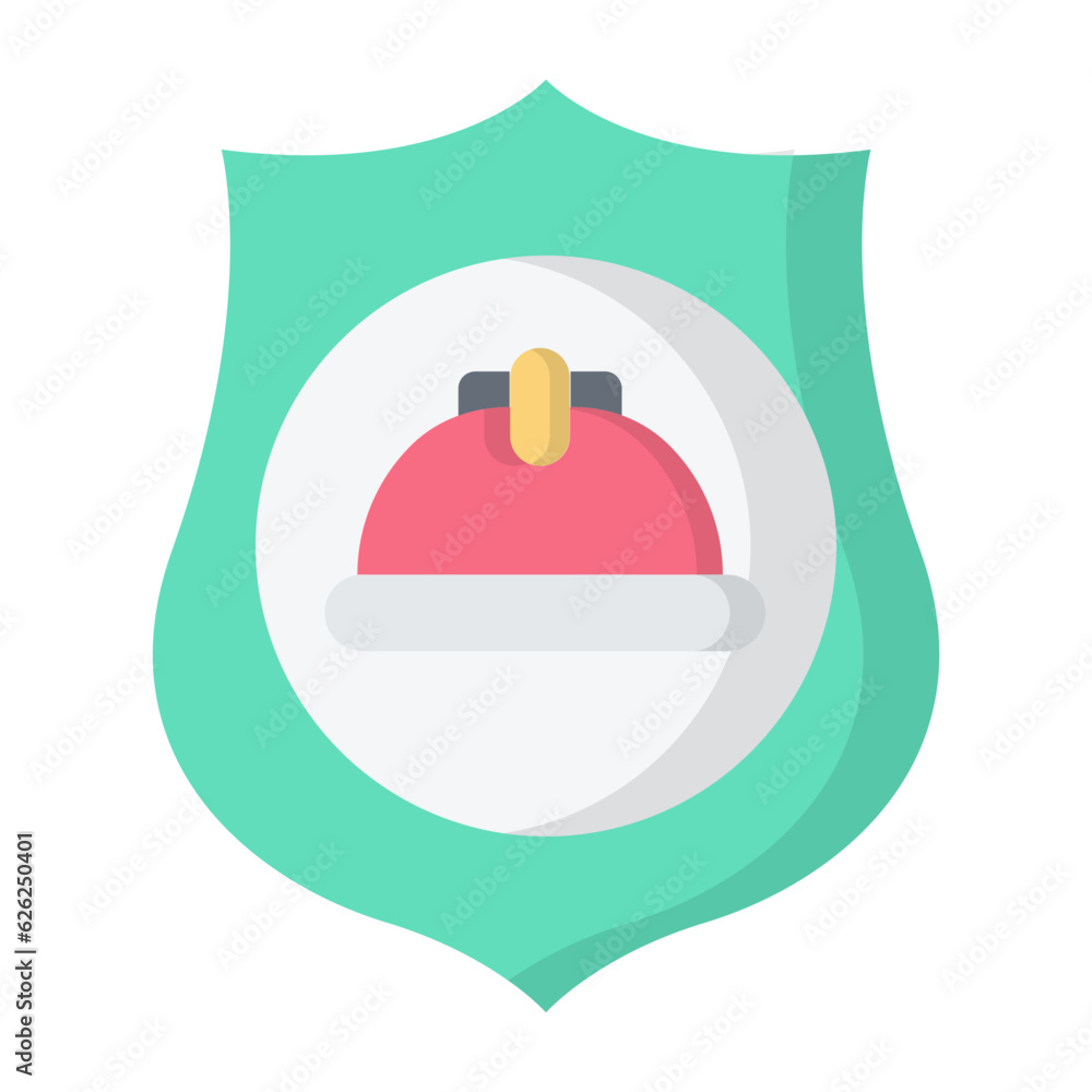 Worker Security Flat Icon Worker Security Flat Icon