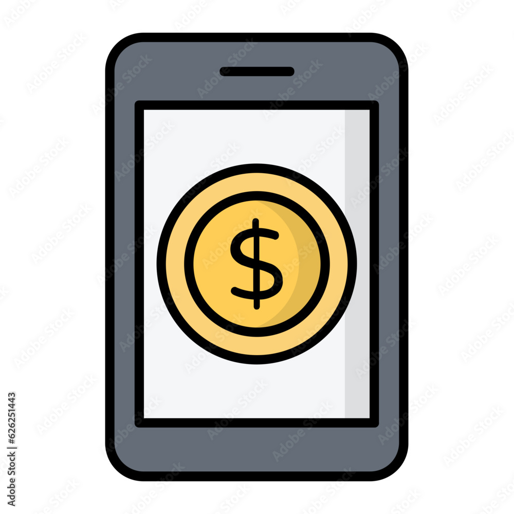Online Payment Line Color Icon Online Payment Line Color Icon
