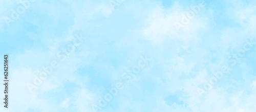 blue sky with white clouds in sunny weather .Blue Sky vector .White cumulus clouds formation in blue sky .blue water surface background .Panorama. 