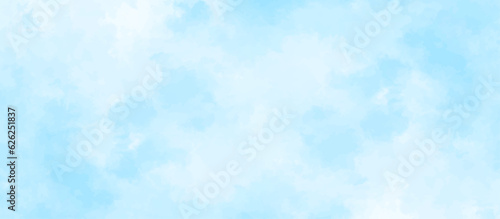 blue sky with white clouds in sunny weather .Blue Sky vector .White cumulus clouds formation in blue sky .blue water surface background .Panorama.  © Jubaer