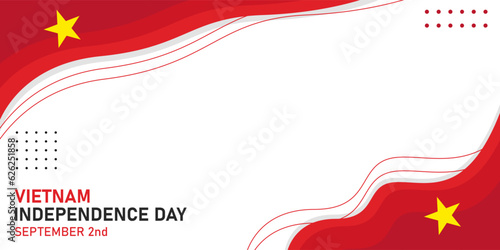 Happy Vietnam Independence Day September 2th Celebration Vector Design Illustration. Template for Poster, Banner, Greeting Card
