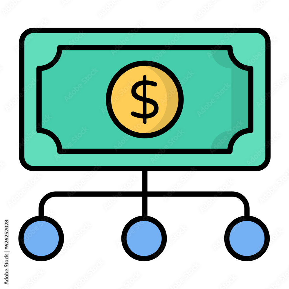 Money Innovation Line Color Icon Money Innovation Line Color Icon
