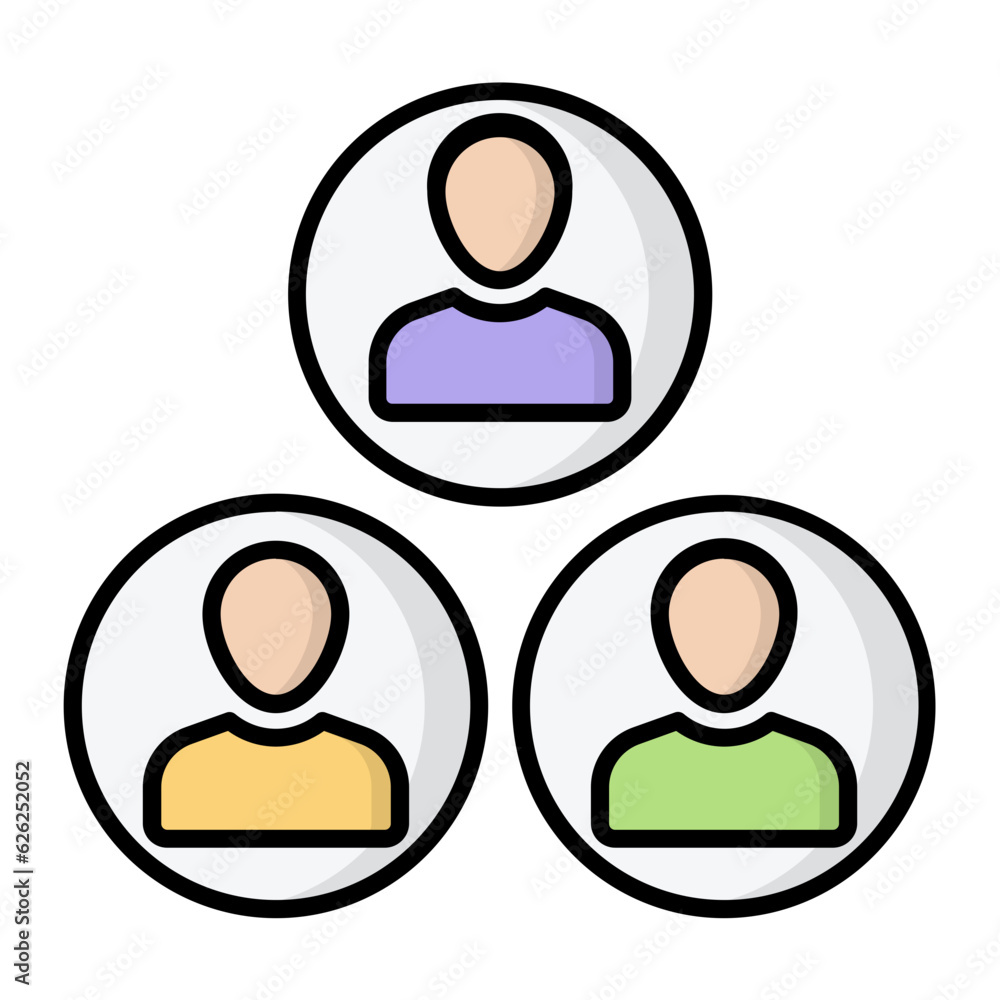 Team Innovation Line Color Icon Team Innovation Line Color Icon