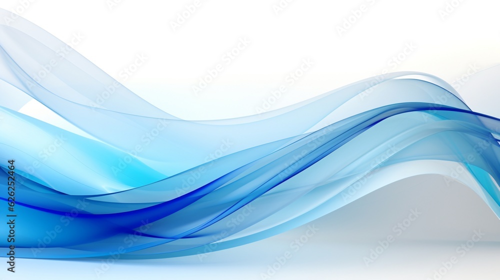 Abstract blue waves background, generative ai Abstract blue waves background, generative ai