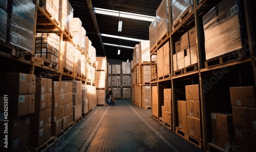 A small warehouse filled with goods