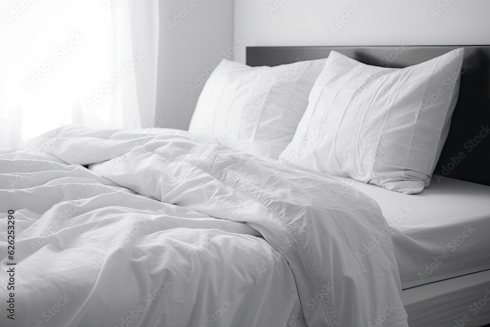 Obraz premium Simple yet elegant white linens on a white background.