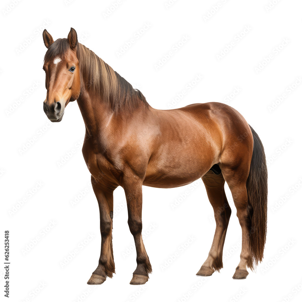 horse looking isolated on white horse looking isolated on white