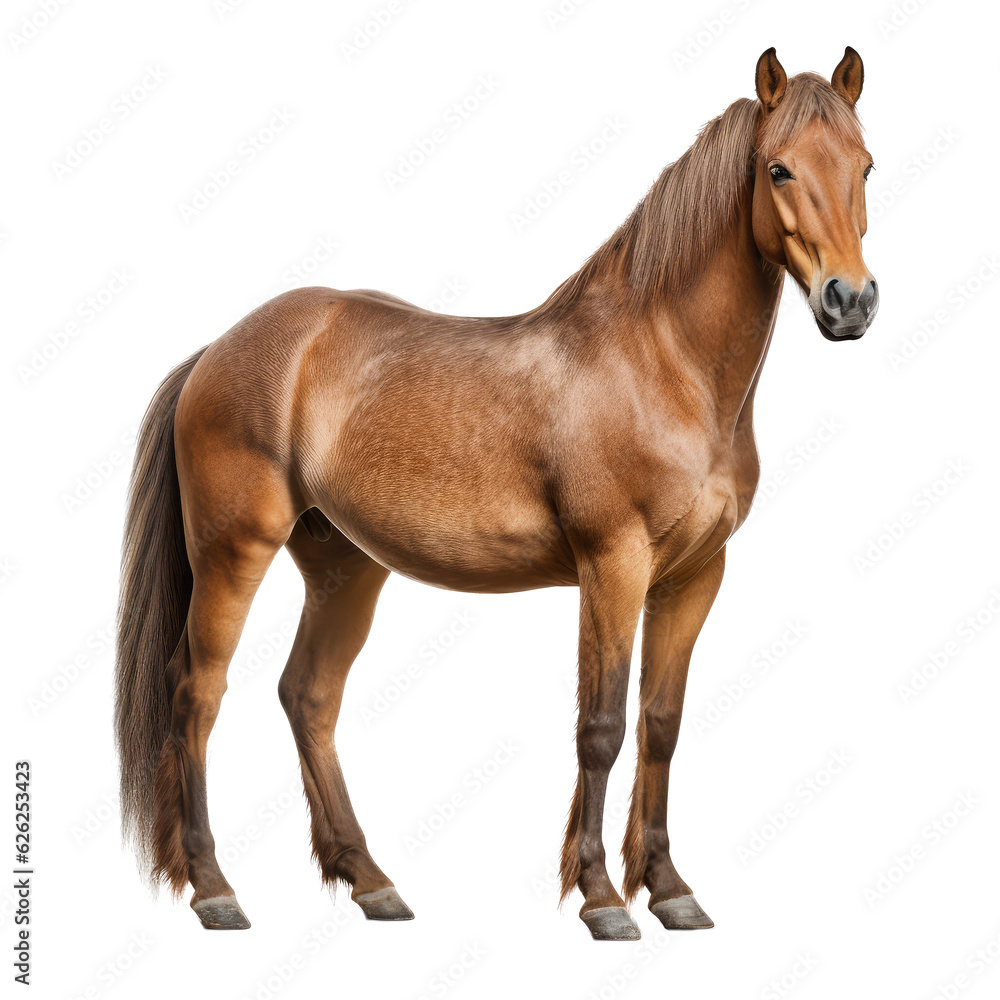Obraz premium horse looking isolated on white
