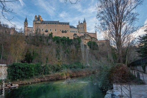 Eresma River and Alcazar of Segovia - Segovia  Spain