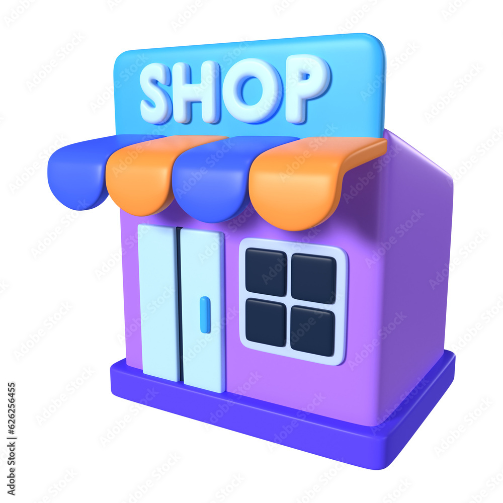 Online Shop 3D Illustration Icon Online Shop 3D Illustration Icon