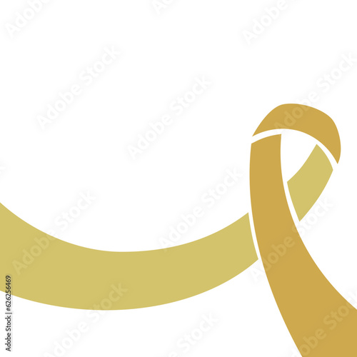 Gold ribbon represents childhood cancer 