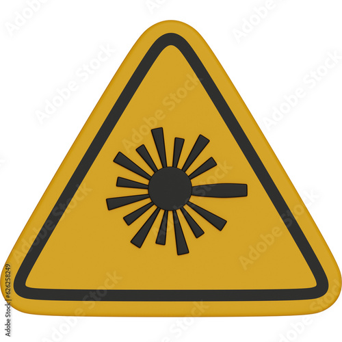 Laser radiation 3D Icon