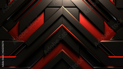 Abstract dark red and black wall background, banner. Modern design. Generative AI