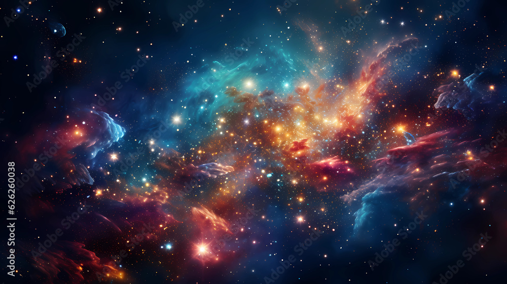 colorful background swirling nebula