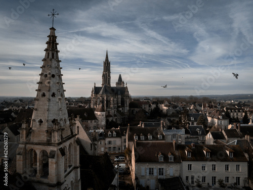 Senlis Cathedral by drone