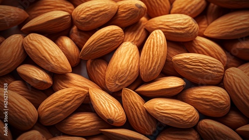 almonds close up, Ai Generative illustration