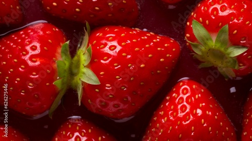 close up of strawberries, Ai Generative illustration