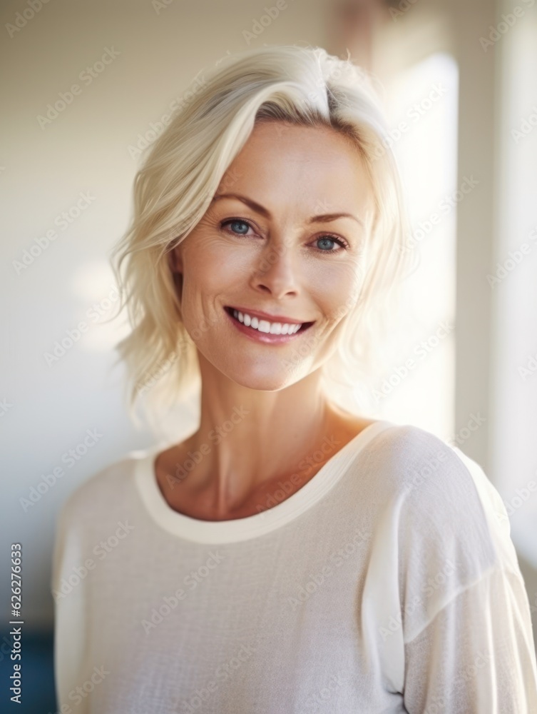 Beautiful middle-aged women smile. Beautiful middle-aged women smile.