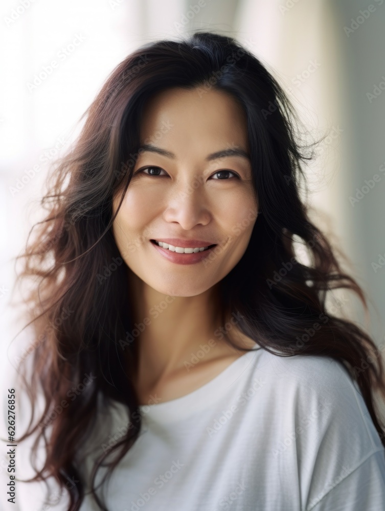 Beautiful middle-aged women smile. Beautiful middle-aged women smile.