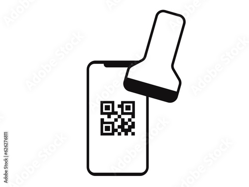 QRコードが表示されたスマホの画面