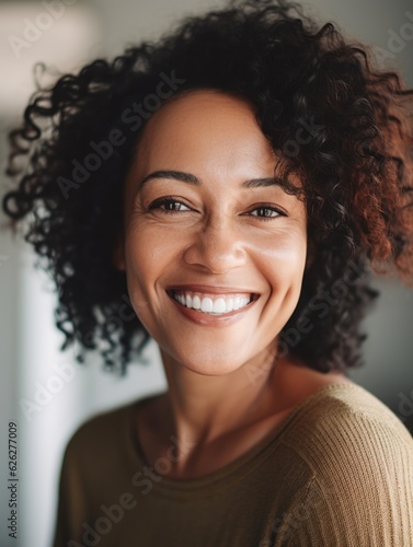 Beautiful middle-aged women smile. 