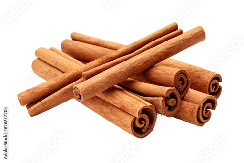 Isolated Cinnamon Sticks Transparent background, Generative AI