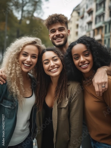 Friendship Day. Happy friends is smilling. 