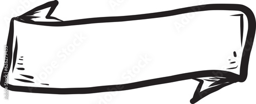 Doodle ribbon banner