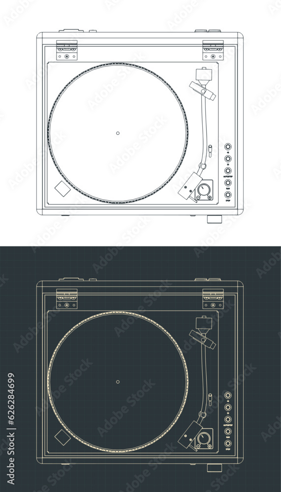 Turntable vinyl blueprints