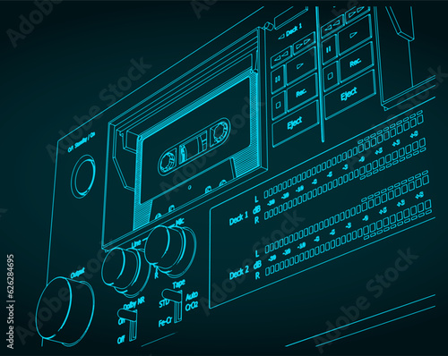 Tape recorder close up