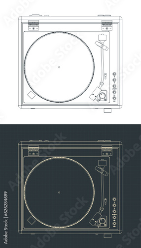 Turntable vinyl blueprints