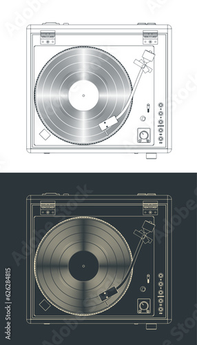 Turntable vinyl sketches