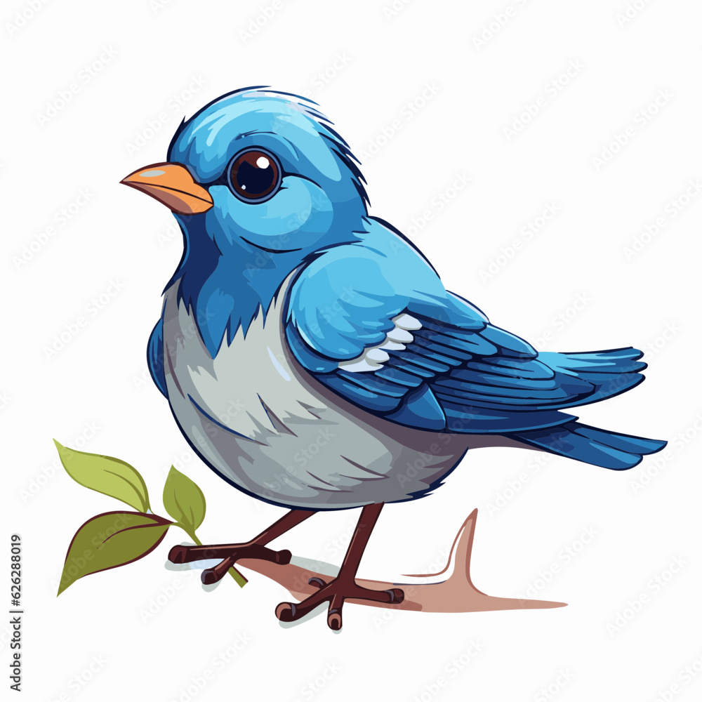 Obraz premium bird cartoon clipart vector white background