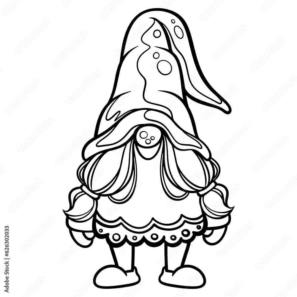 gnome drawing with black lines on a white background
gnome drawing with black lines on a white background