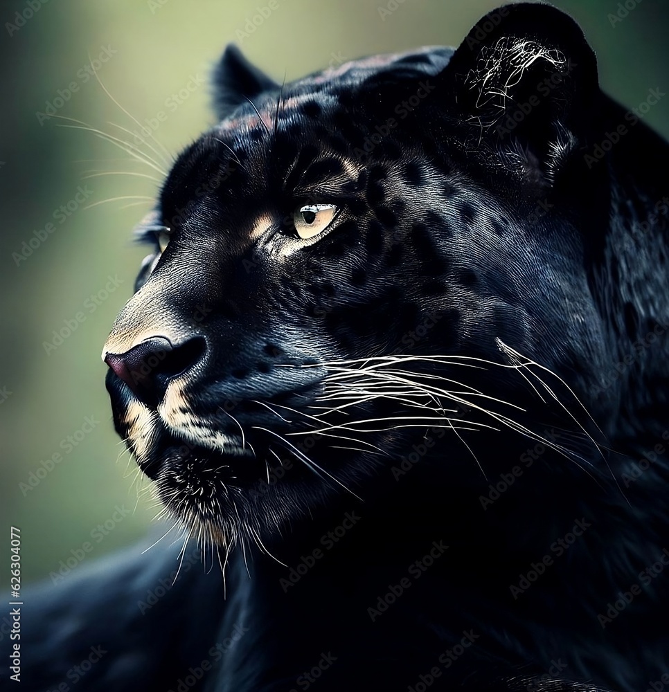 wild black panther