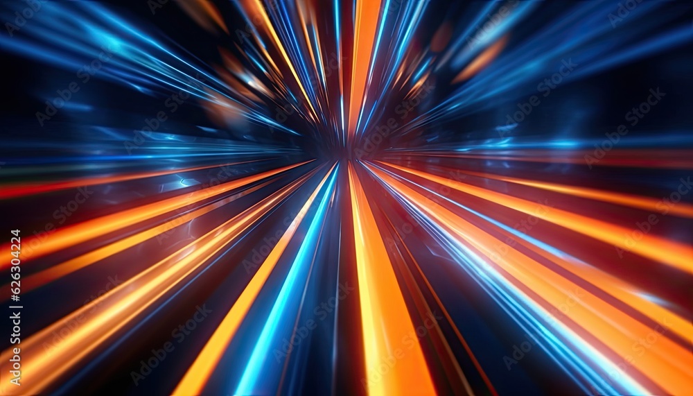 Colorful neon speed light lines background. Fiber optic Technology. Futuristic wallpaper. banner. Illustration. Generative AI Colorful neon speed light lines background. Fiber optic Technology. Futuristic wallpaper. banner. Illustration. Generative AI