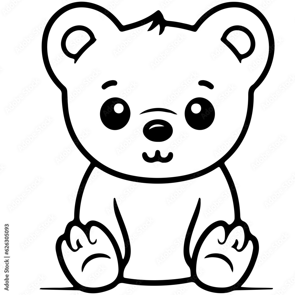 Fototapeta premium Cute bear ,vector, illustration