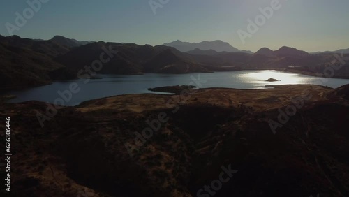 Wallpaper Mural Aerial View of Las Virgenes Reservoir, Westlake Village, Ventura County Torontodigital.ca